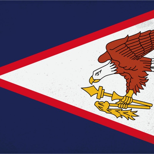 Schild Spruch Nationalflagge Amerikanisch Samoa JW
