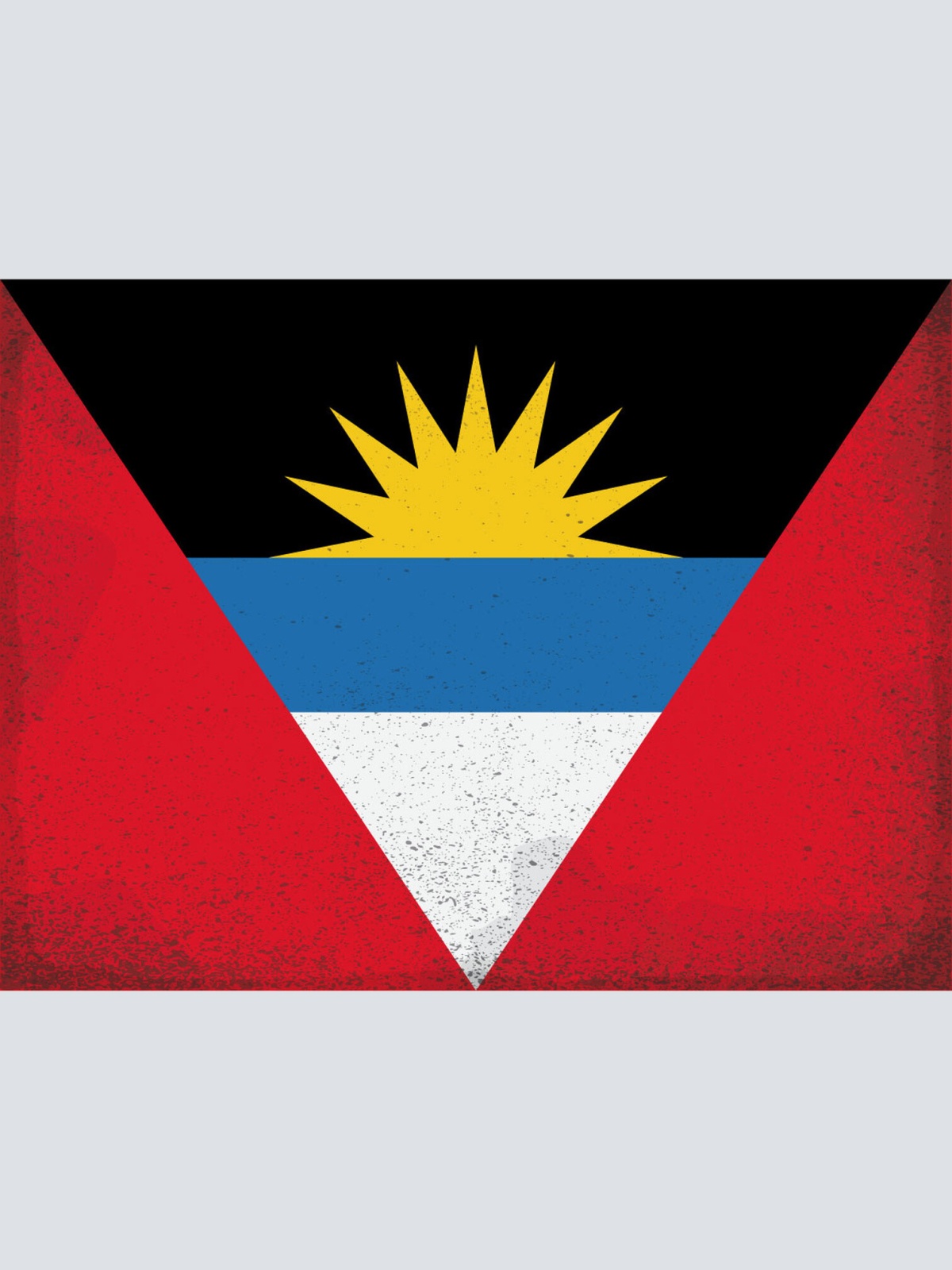 Schild Spruch Nationalflagge   Antigua und Barbuda JW