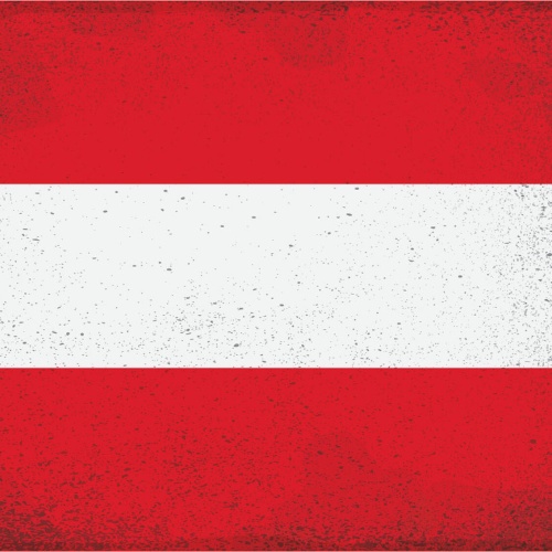 Schild Spruch Nationalflagge Österreich JW