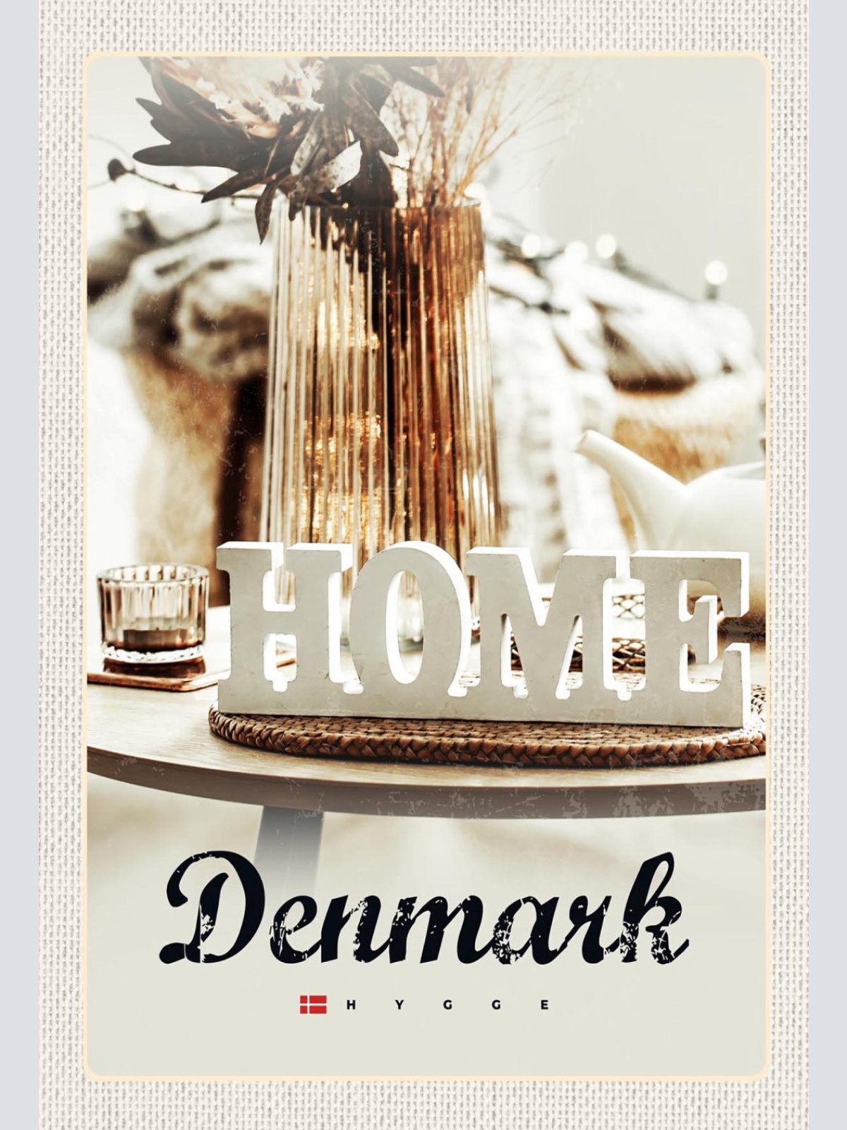 Schild Spruch Hygge Denmark Dänemark Home Zuhause JW