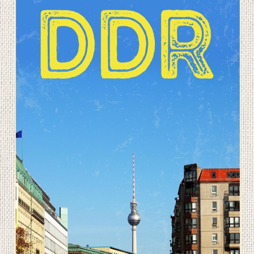 Schild Spruch DDR Berlin Fernsehturm JW