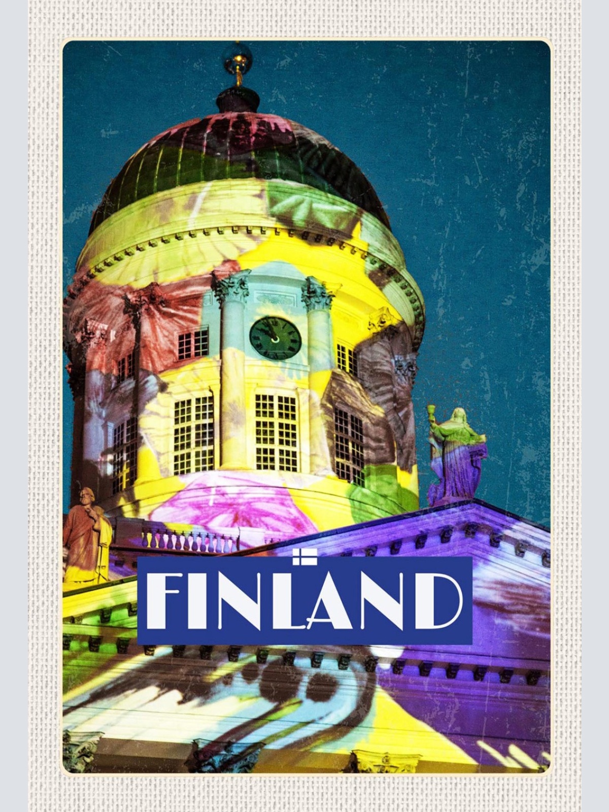 Schild Spruch Finland Finnland Gebäude JW