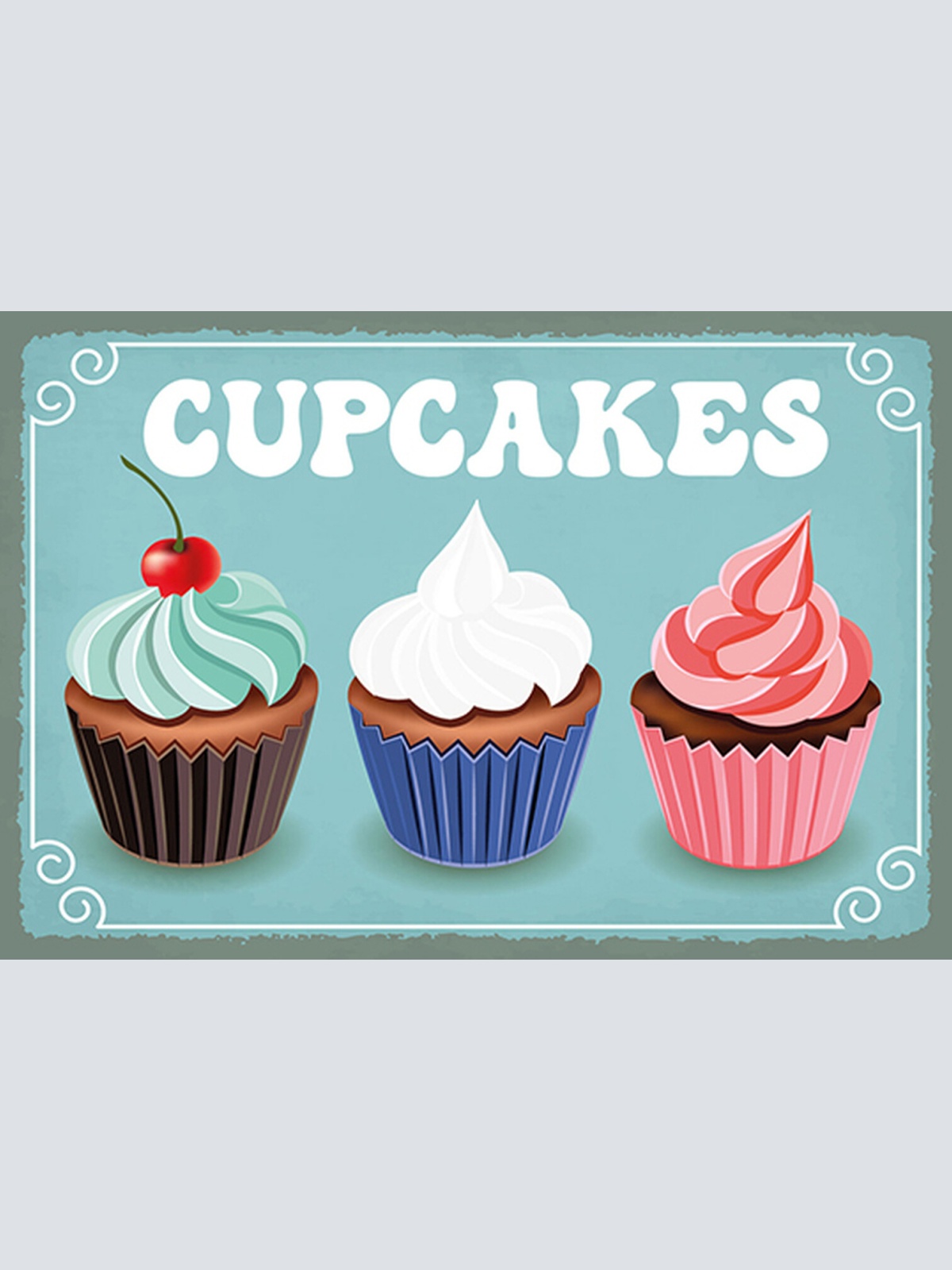 Schild Spruch Cupcakes Kuchen JW