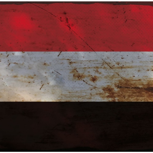 Schild Spruch Nationalflagge Irak JW