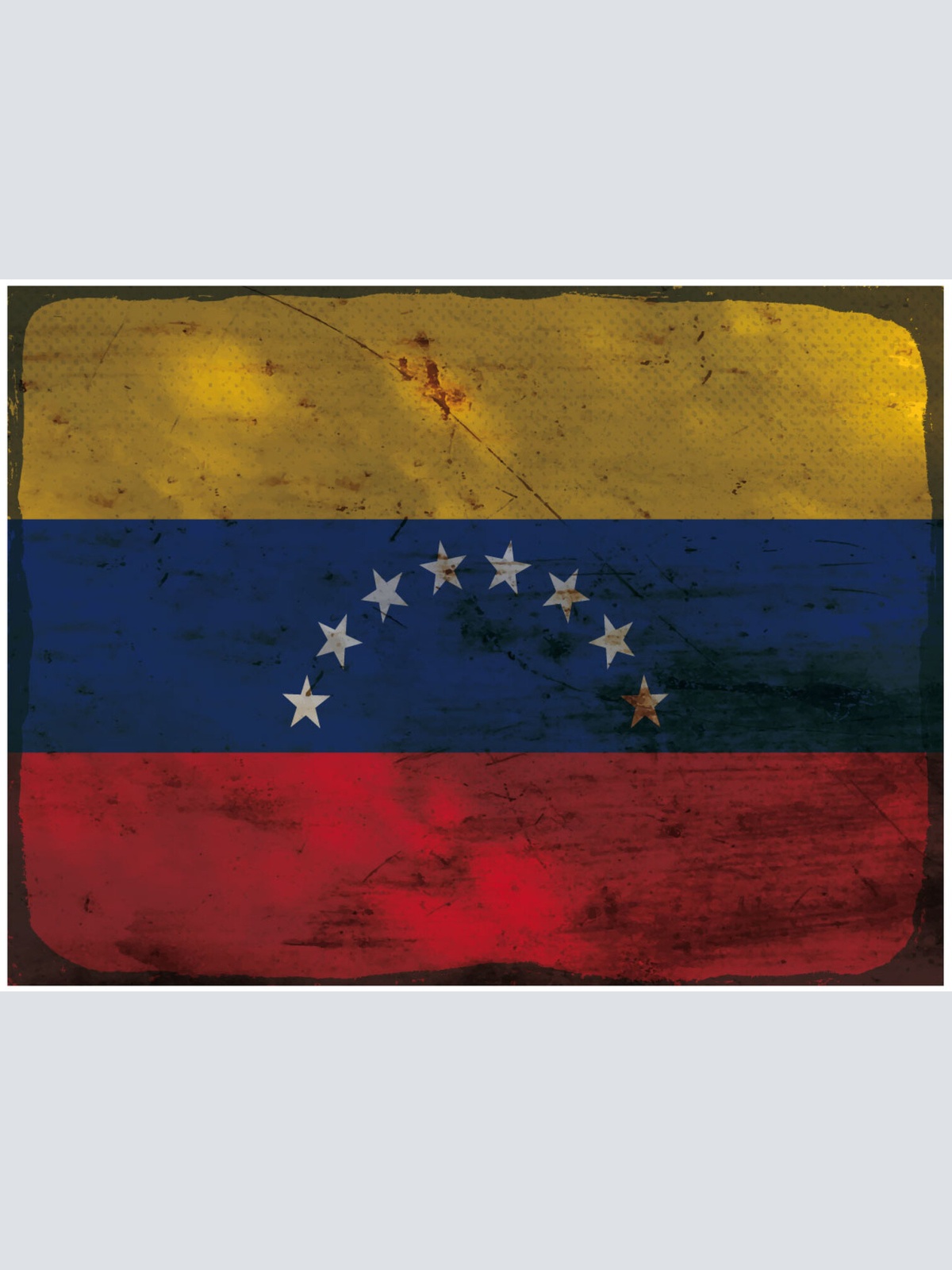 Schild Spruch Nationalflagge Venezuela JW