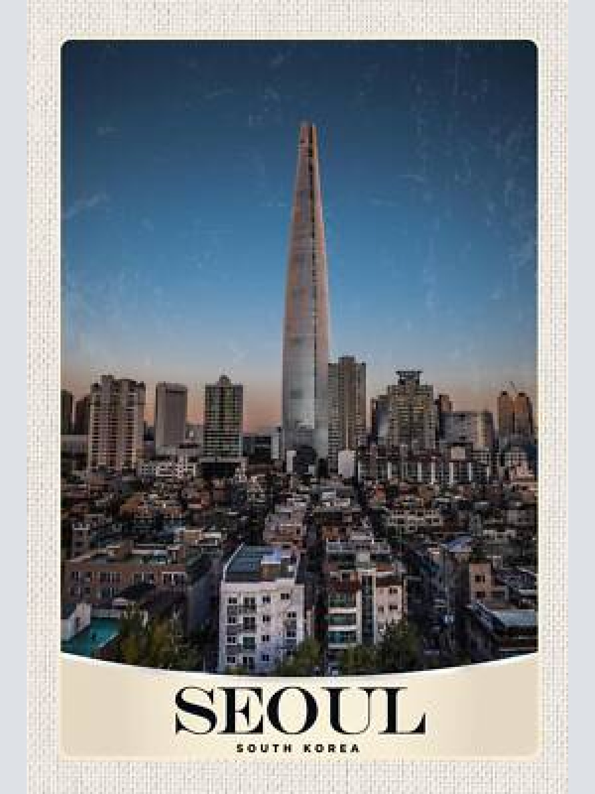 Schild spruch seoul south korea südkorea hochhäuser stadt jw