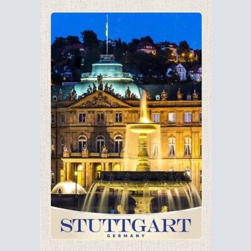 Schild spruch stuttgart germany deutschland schloss springbrunnen stadt jw