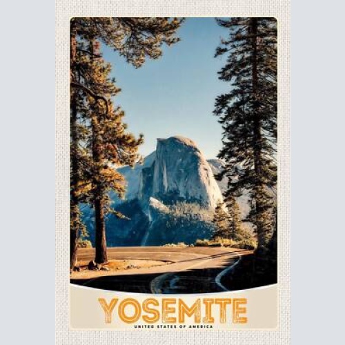 Schild spruch yosemite united states of america vereinigte staaten von amerikajw