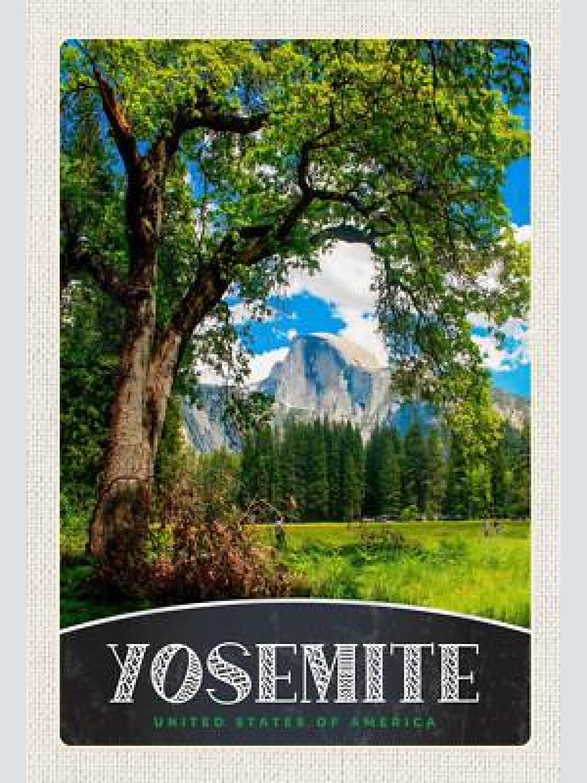 Schild spruch yosemite nationalpark united states of america usa berg jw