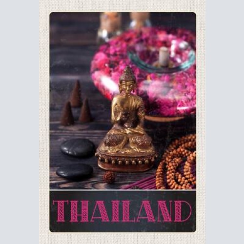 Schild spruch thailand buddha blüten jw