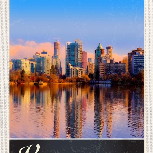Schild Spruch Vancouver Canada Kanada Meer Hochhäuser JW