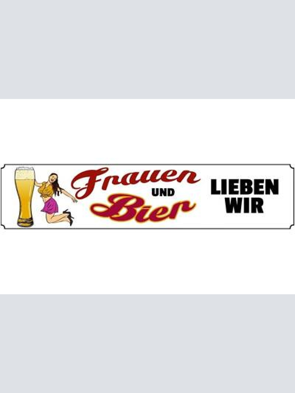 Schild frauen bier liebe alkohol glas beziehung bar lokal 46 x 10 blech od. holz