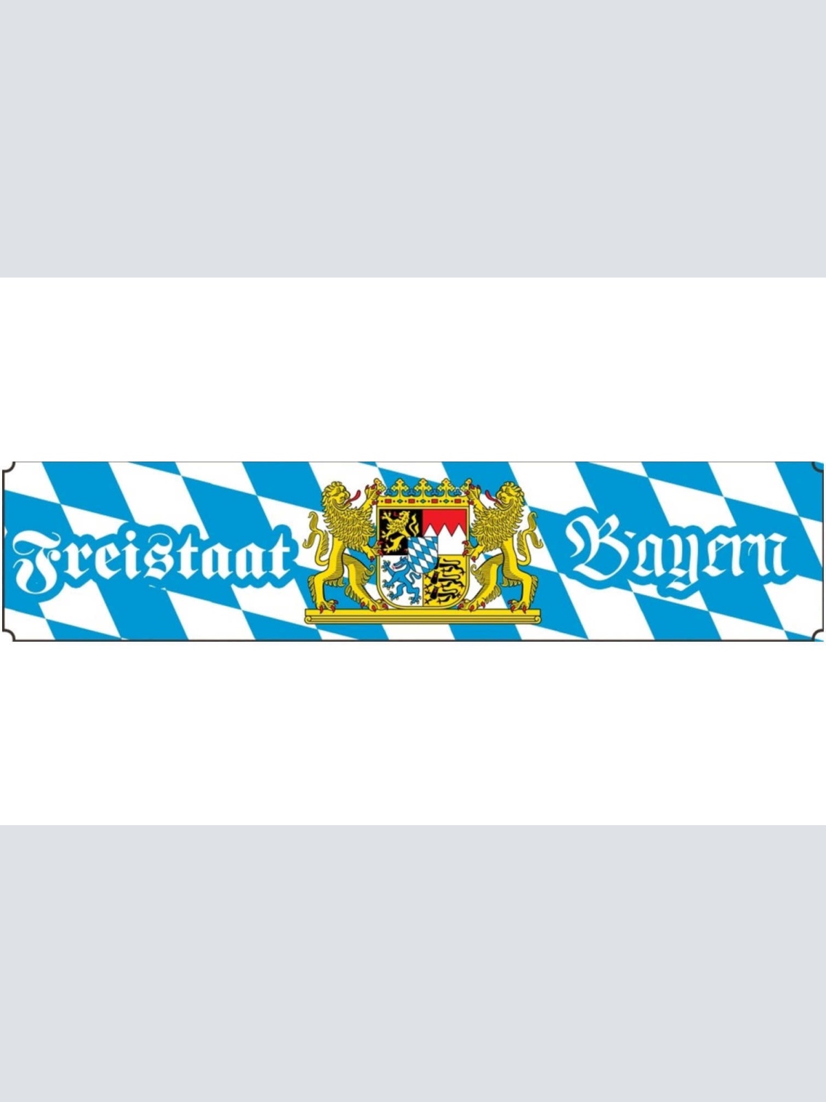 Schild Freistaat Bayern Deutschland Flagge Fahne München 46 x 10 Blech od. Holz