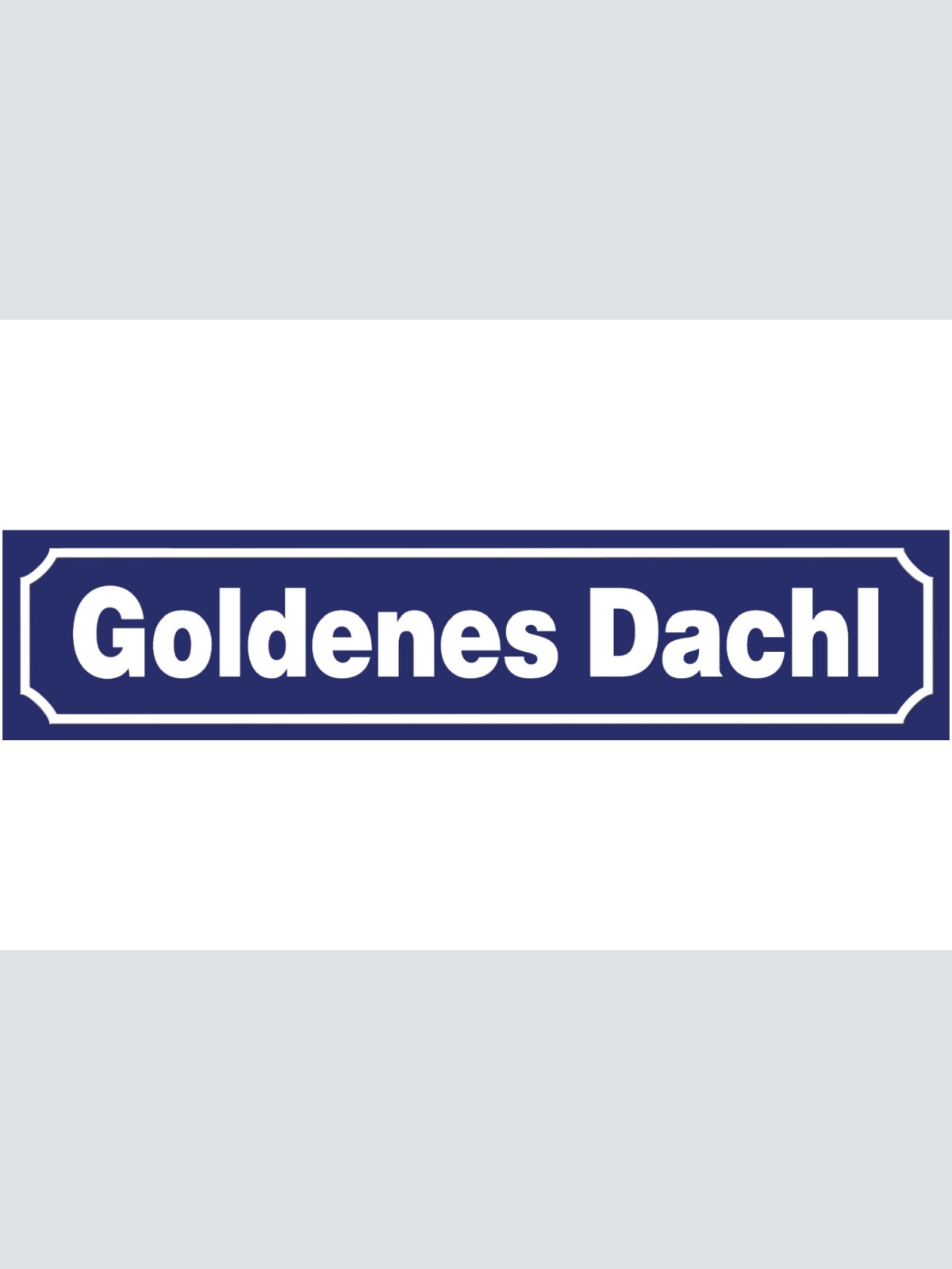 Schild Goldenes Dachl Innsbruck Tirol Gebäude Haus Ort 46 x 10 Blech od. Holz
