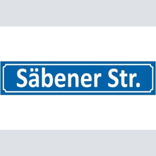 Schild Säbener Straße FC Bayern München Fussball Ort 46 x 10 Blech od. Holz