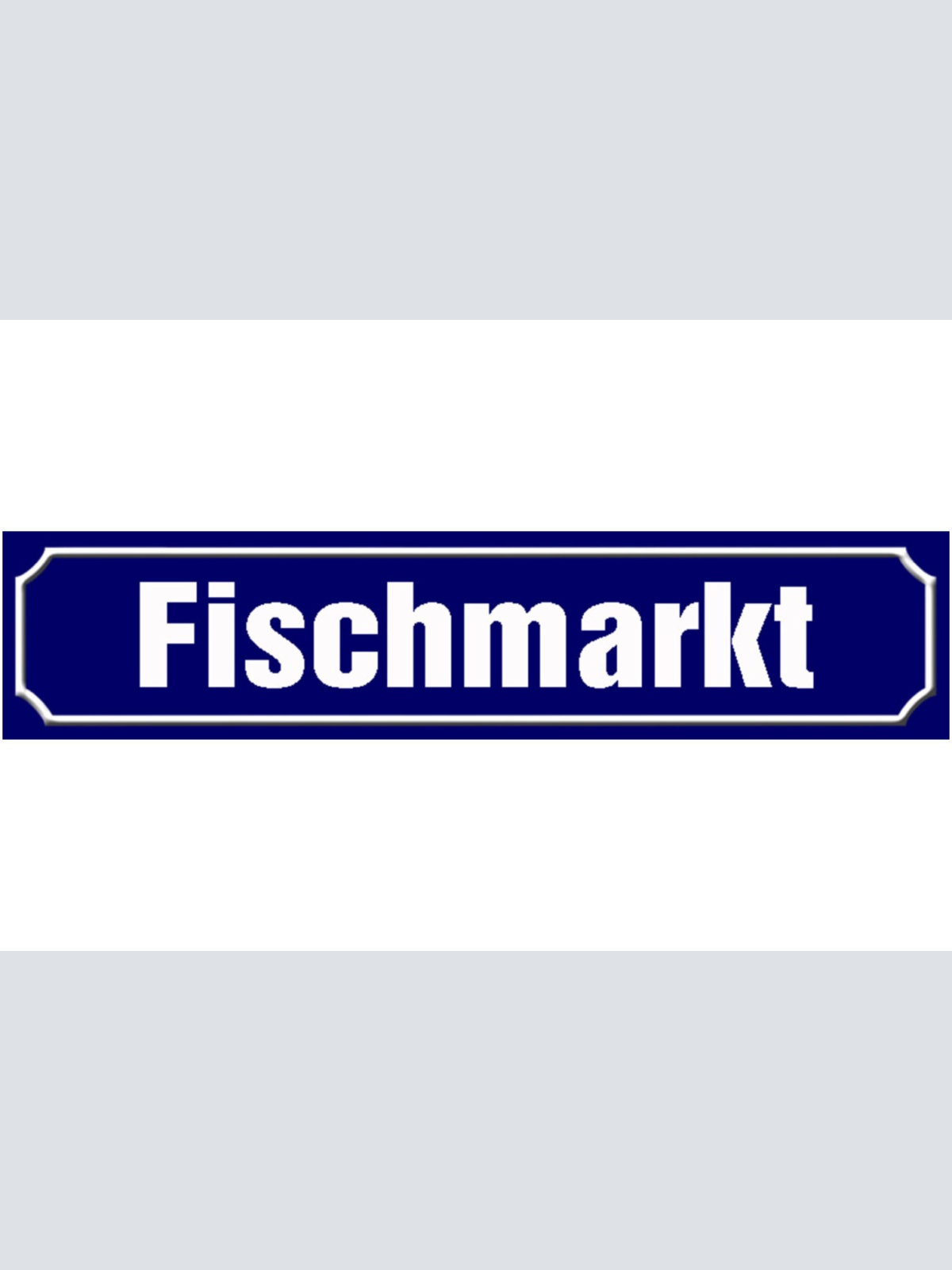 Schild Fisch Markt Verkauf Stand Handel Ort Platz Straße 46 x 10 Blech od. Holz