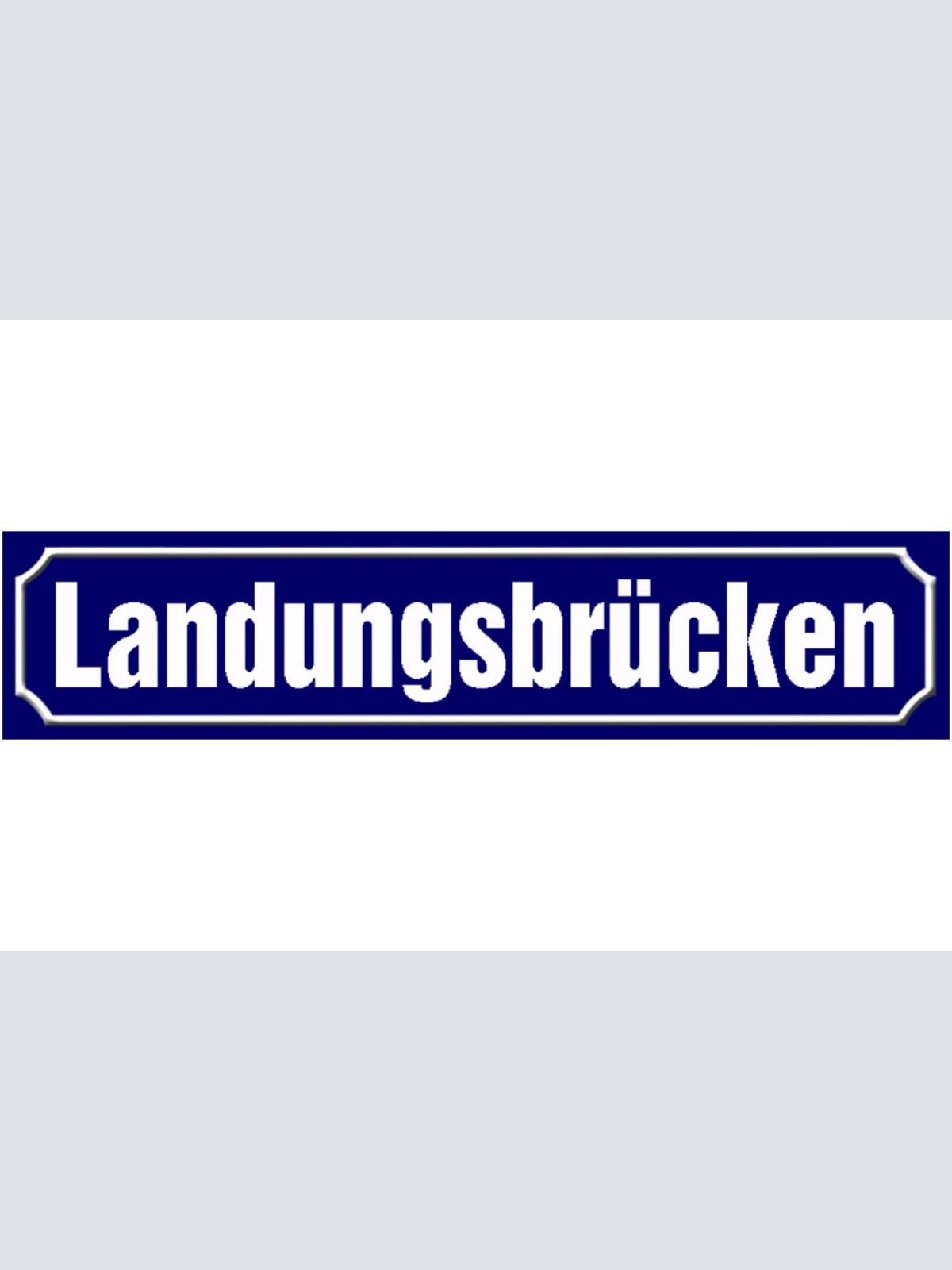 Schild Landungsbrücken St.Pauli Hamburg Ort Straße Platz 46 x 10 Blech od. Holz