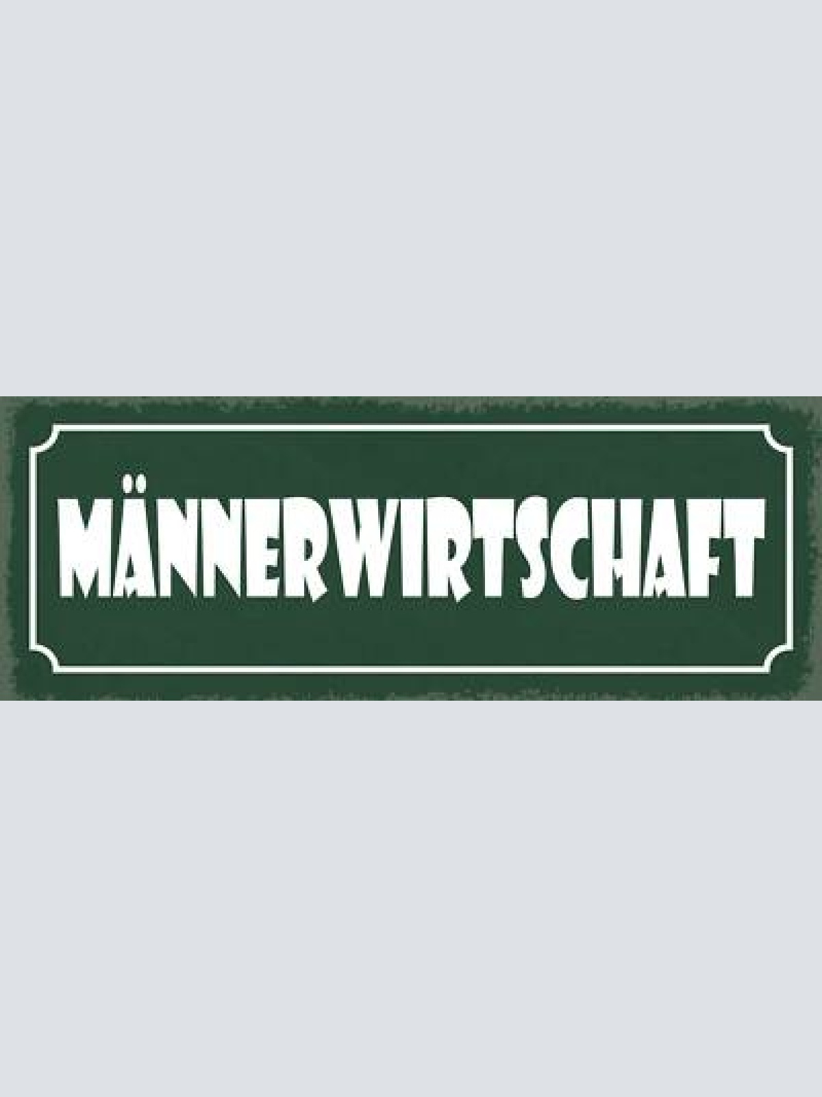 Schild männerwirtschaft mann männer wohngemeinschaft wohnung 27x10 blech od.holz