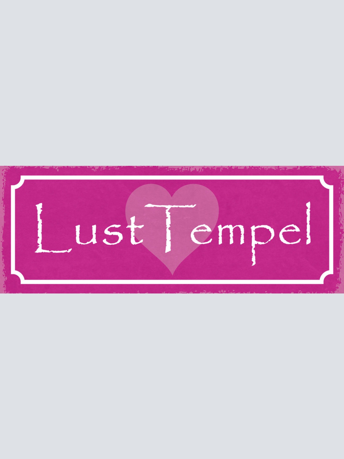 Schild Lust Tempel Liebe Paar Erotik Romantik Schlafzimmer 27x10 Blech od.Holz