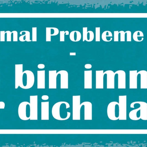 Schild Wenn Du Mal Probleme Brauchst Ich Bin Immer Für Dich Da Freunde 27x10