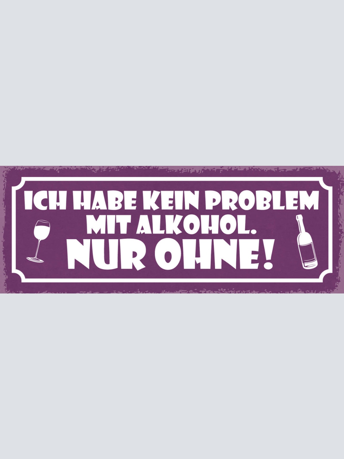 Schild Ich Hab Kein Problem Mit Alkohol Nur Ohne Bier 27x10 Blech od.Holz