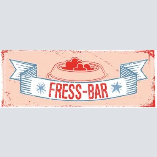 Schild fressbar fressnapf fressen katze hund futter haustier 27x10 blech od.holz