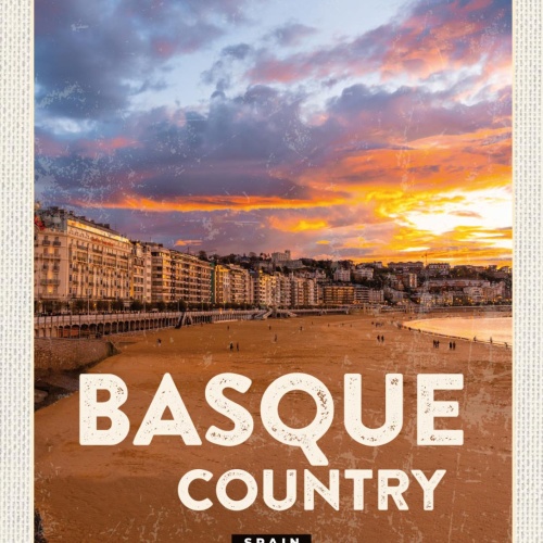 Schild Basque Country Spain Baskenland Spanien 12x18 20x30 30x40 Blech/Holz