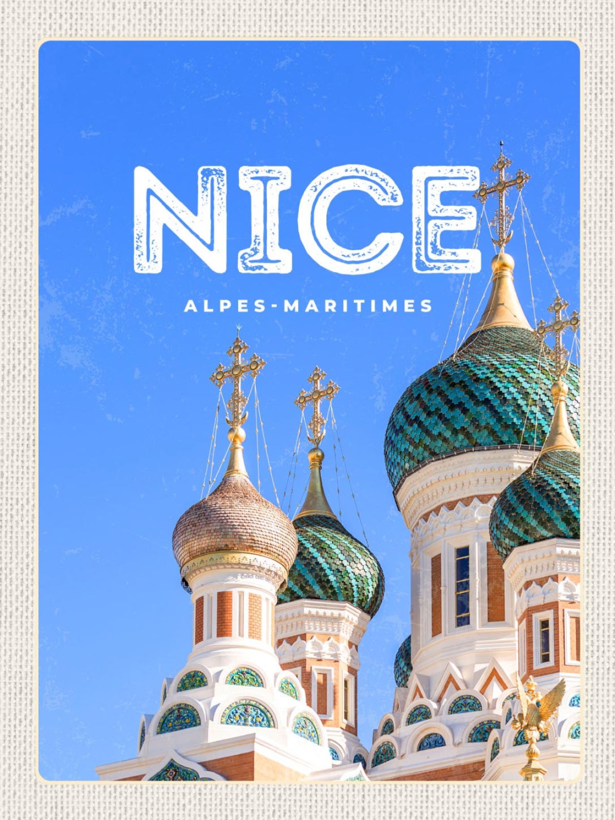 Schild Nice Alpes-Maritimes Nizza FRA St.Nicolas 12x18 20x30 30x40 Blech/Holz