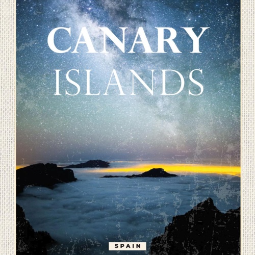 Schild Canary Islands Spain Kanarische Inseln ESP 12x18 20x30 30x40 Blech/Holz