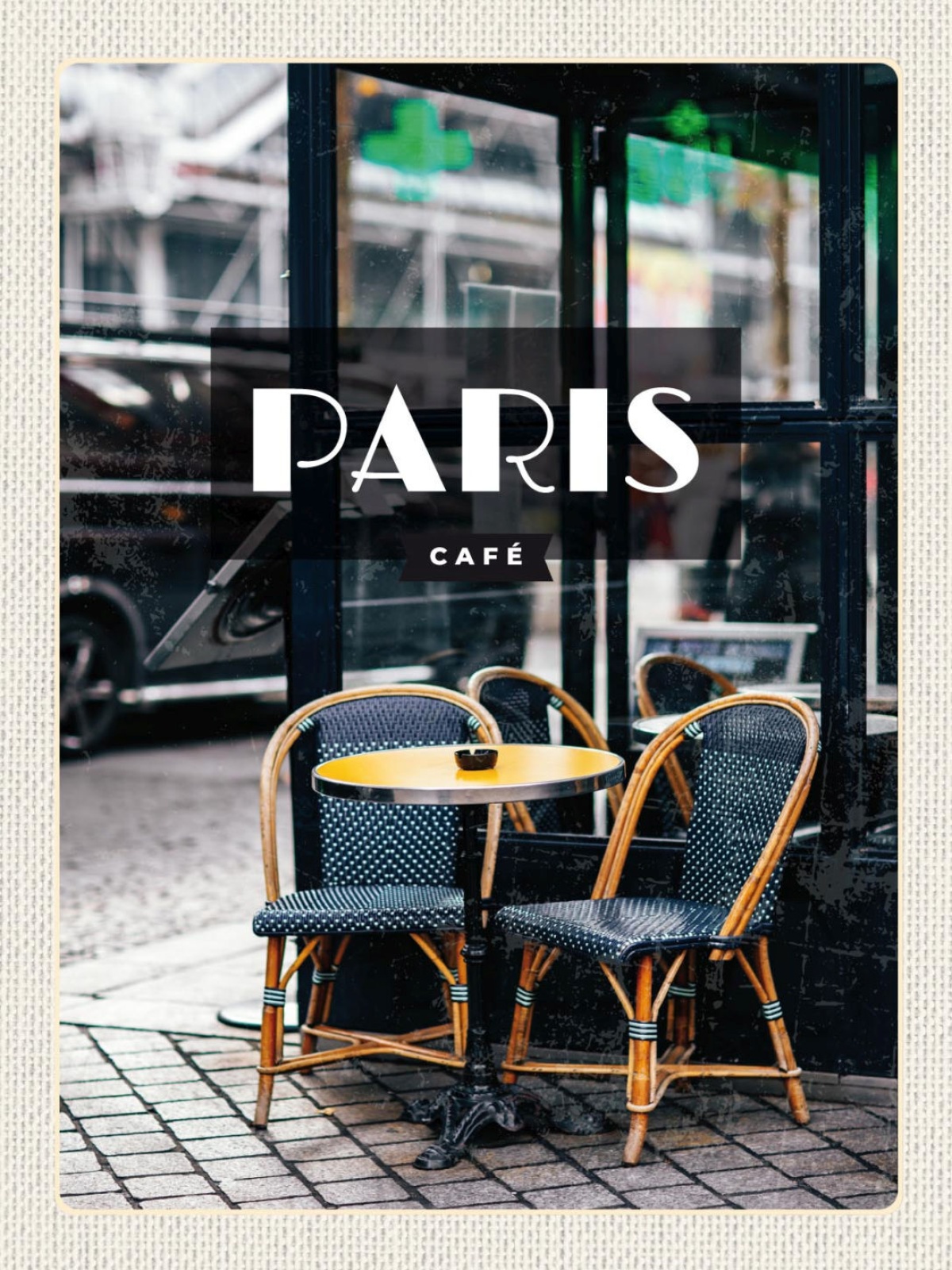 Schild Paris Café Frankreich Kaffee Haus 12x18 20x30 30x40 Blech od. Holz