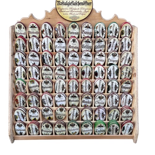 Nostalgie K&K Magnet Flaschenöffner Musiker Instrumente Diverse 7x4,5 cm