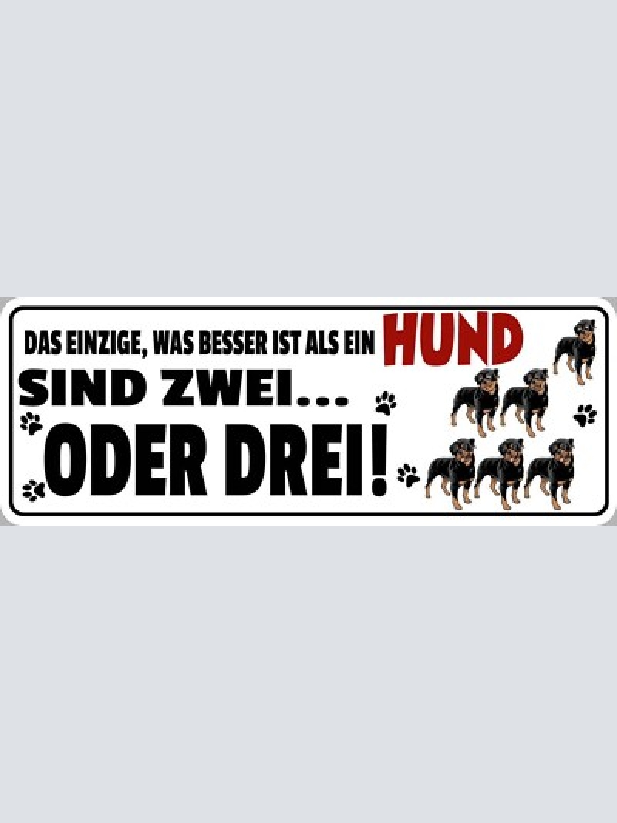 Schild das einzige was besser ist als ein hund sind 2 oder 3 27x10 blech od.holz