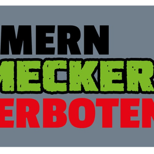Schild Jammern & Meckern Verboten Beschweren Maulen 27 x 10 Blech od. Holz