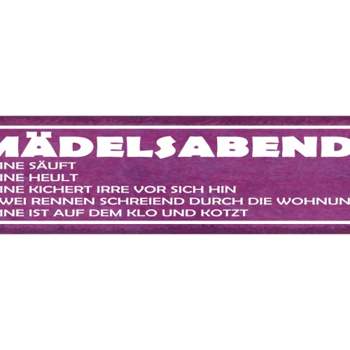 Schild Mädelsabend Eine Säuft Heult Kichert Vor Sich Hin Schreiend Wohnung Klo