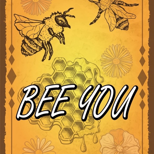 Schild Bee You Honig Biene Imker Du selbst 12x18 / 20x30 / 30x40 Blech od. Holz