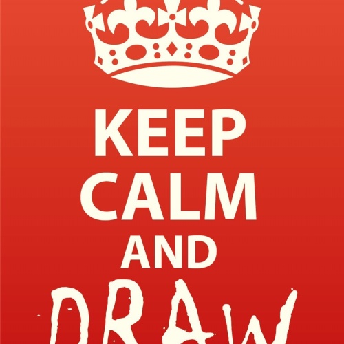 Schild Keep Calm Draw Ruhig Zeichnen Malen 12x18 / 20x30 / 30x40 Blech od. Holz