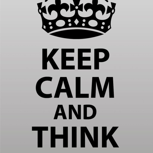 Schild Keep Calm Think Different Denken 12x18 / 20x30 / 30x40 Blech od. Holz