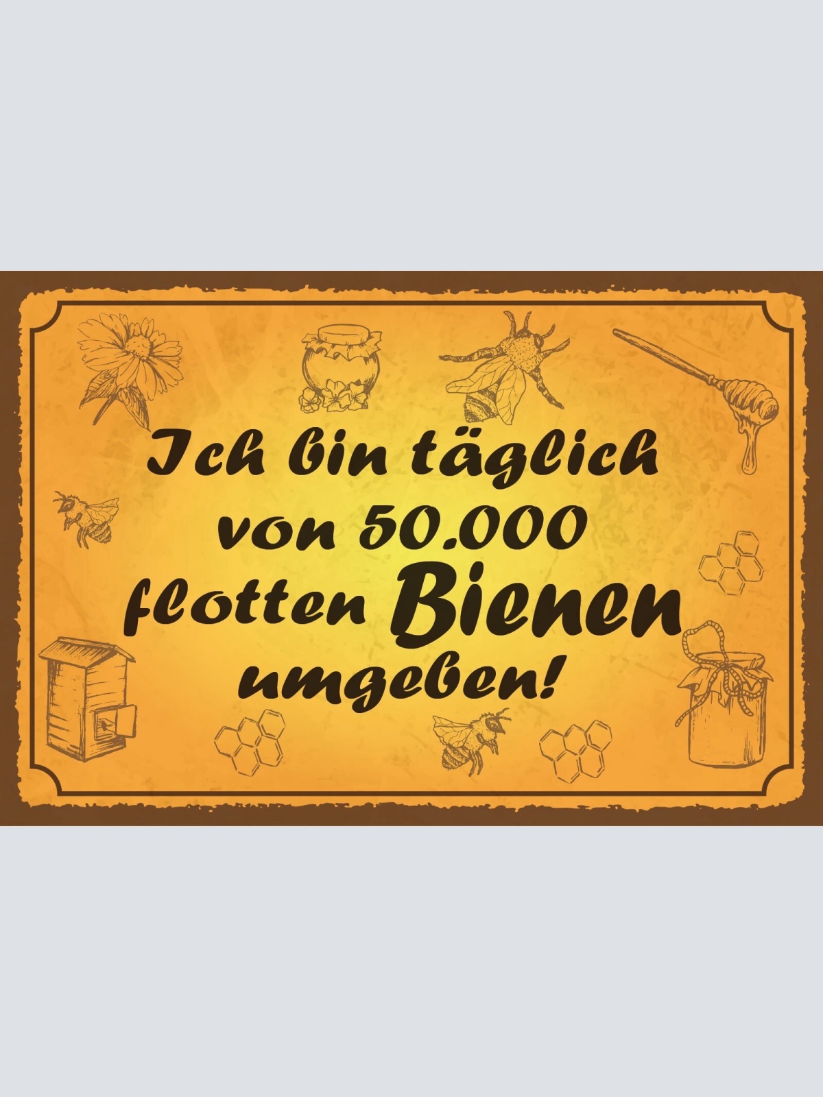 Nostalgie Schild Flotte Bienen Imker Honig 12x18 / 20x30 / 30x40 Blech od. Holz