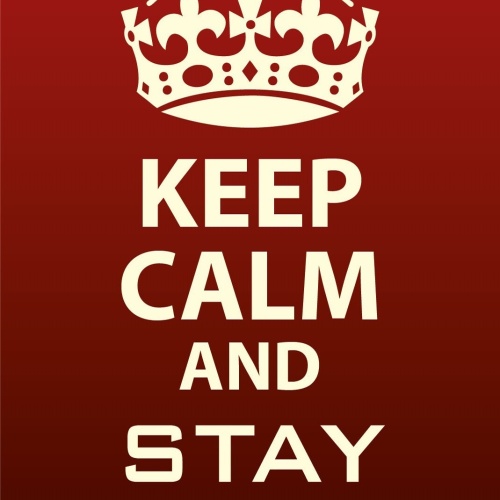 Schild Keep Calm Stay Strong Stark bleiben 12x18 / 20x30 / 30x40 Blech od. Holz