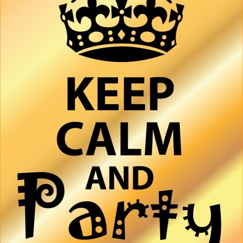 Schild Keep Calm Party On Weiter Feiern 12x18 / 20x30 / 30x40 Blech od. Holz