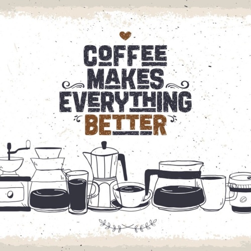 Schild Coffee Makes Everything Better Kaffee Café 12x18 20x30 30x40 Blech/Holz