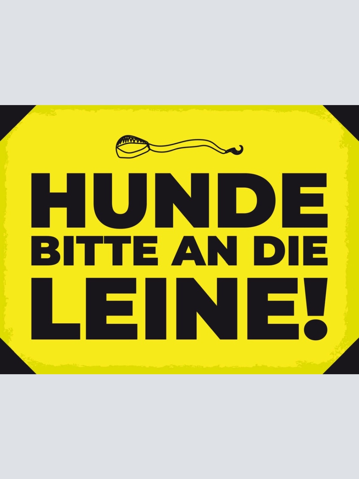 Schild Hunde Bitte An Die Leine Pflicht Hund 12x18 20x30 30x40 Blech/Holz