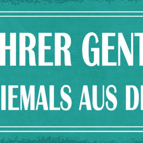 Schild Ein Wahrer Gentleman Kommt Niemals Aus Der Mode 27x10 Blech od.Holz