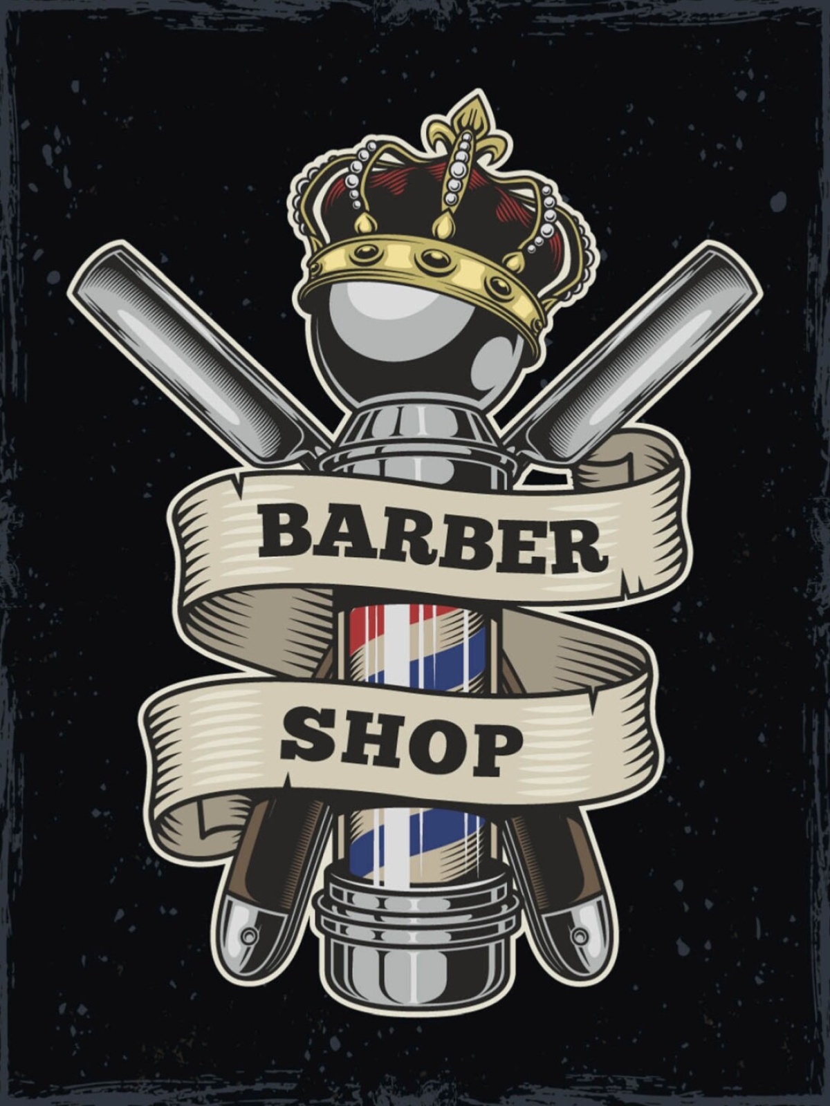 Schild Barber Shop Friseur Haar Stylist Haare 12x18 20x30 30x40 Blech/Holz