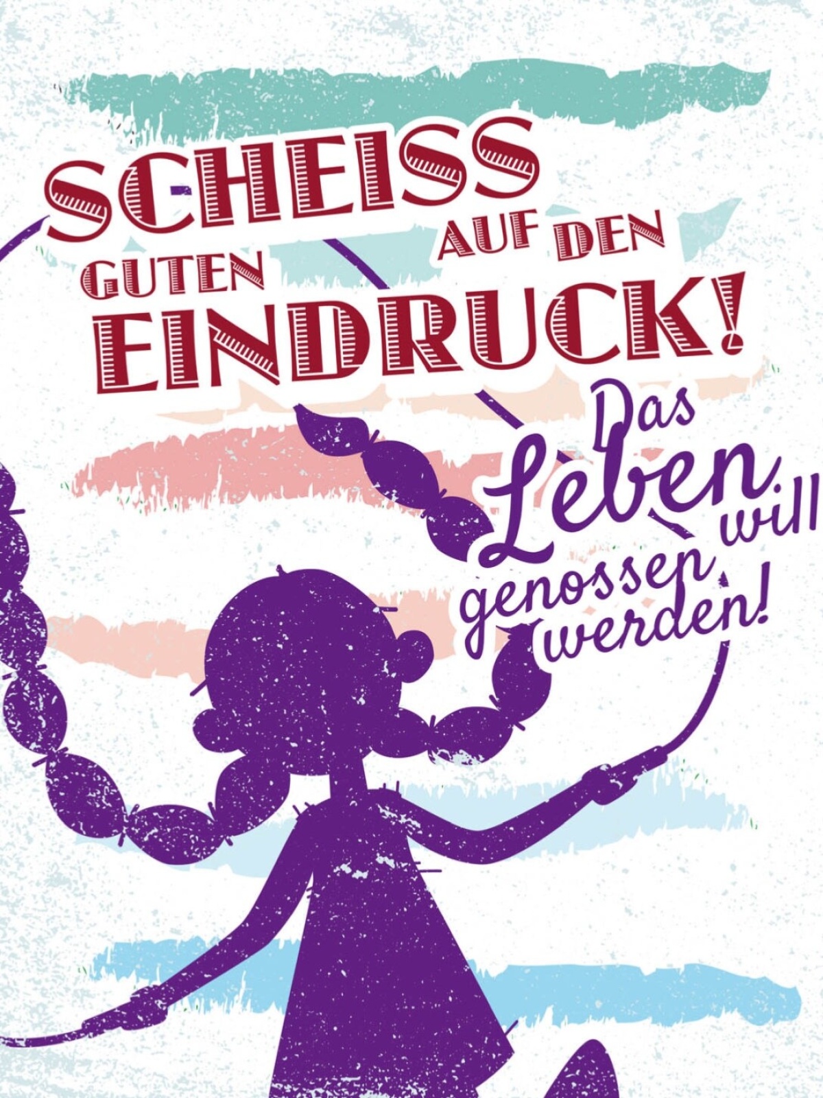 Schild Scheiss Auf Guten Endruck Leben Genossen 12x18 20x30 30x40 Blech/Holz