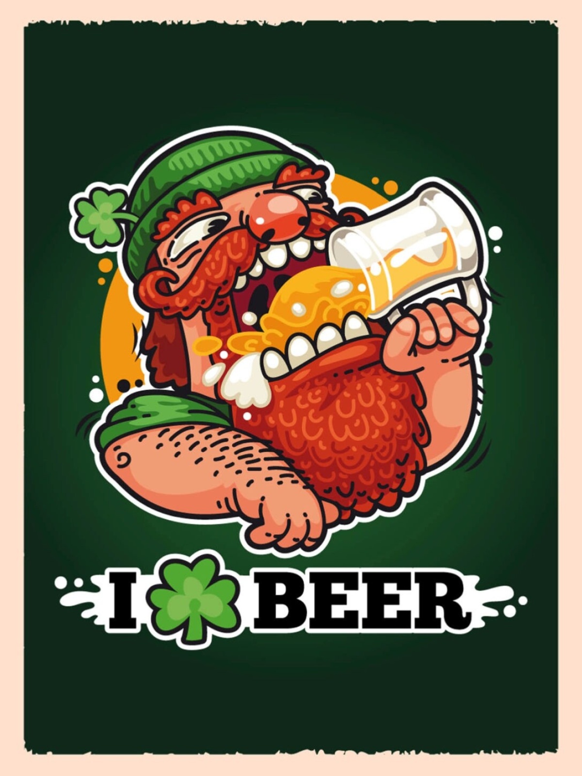 Schild I ? Beer Bier Irland Irish Pub Alkohol 12x18 20x30 30x40 Blech/Holz