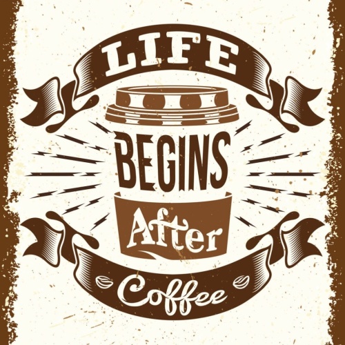 Schild Life Begins After Coffee Kaffee Leben Café 12x18 20x30 30x40 Blech/Holz