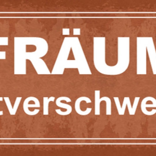 Schild Aufräumen Ist Zeitverschwendung Unordnung Chaos 27x10 Blech od.Holz