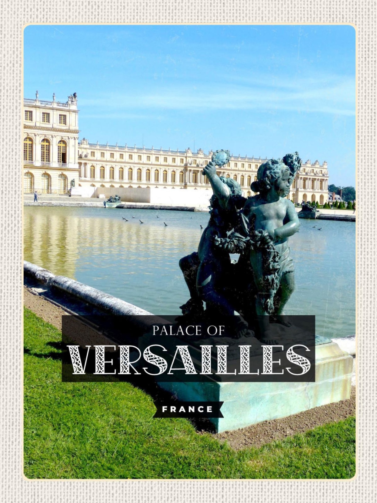 Schild Palace Versailles France Frankreich Garten 12x18 20x30 30x40 Blech/Holz
