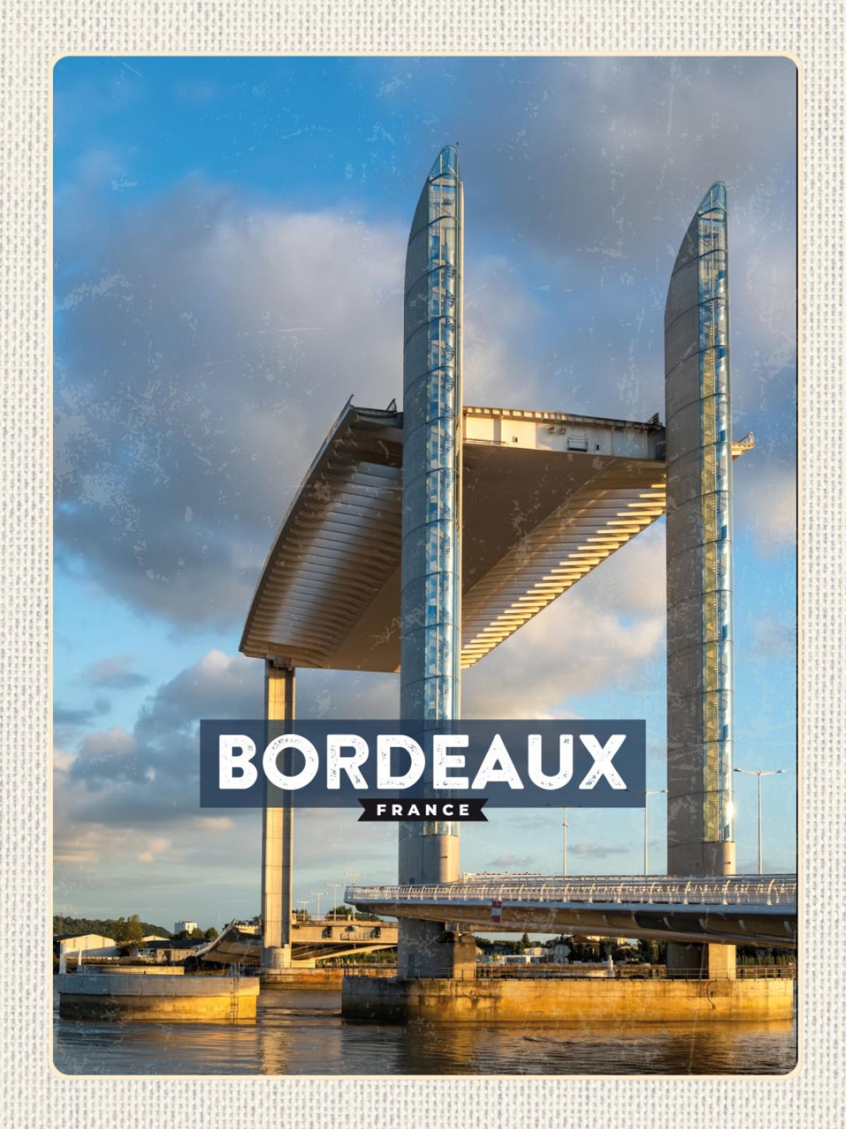 Schild Bordeaux France FRA Pont Chaban-Delmas 12x18 20x30 30x40 Blech od. Holz